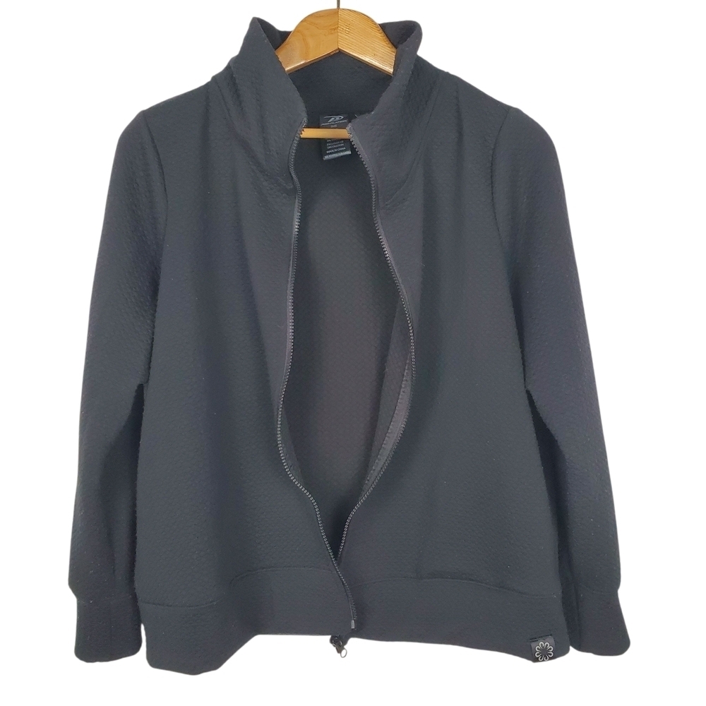Pro Player Black Athletic Jacket. Quilted/Pique. Women's 1X. C0038